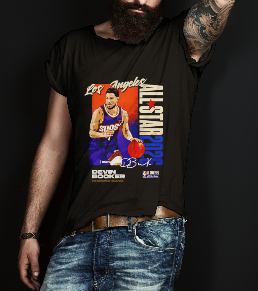 Devin Booker Los Angeles 2026 NBA All Star Suns D Book T-Shirt