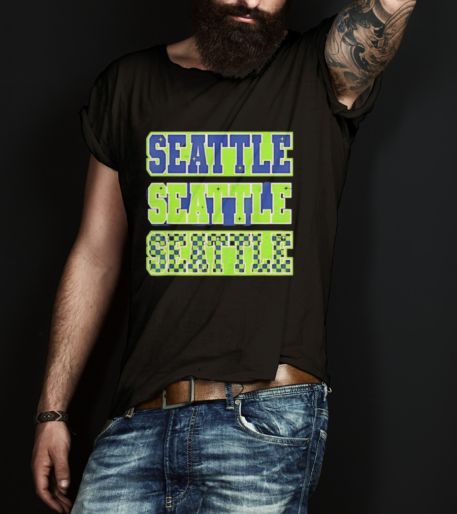 Seattle Seahawks Neon Green Seattle Seattle T-Shirt
