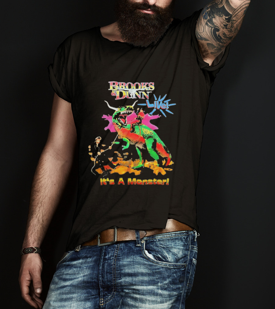 Brooks And Dunn Live It's A Monster Dinosaur Showdown T-Shirt