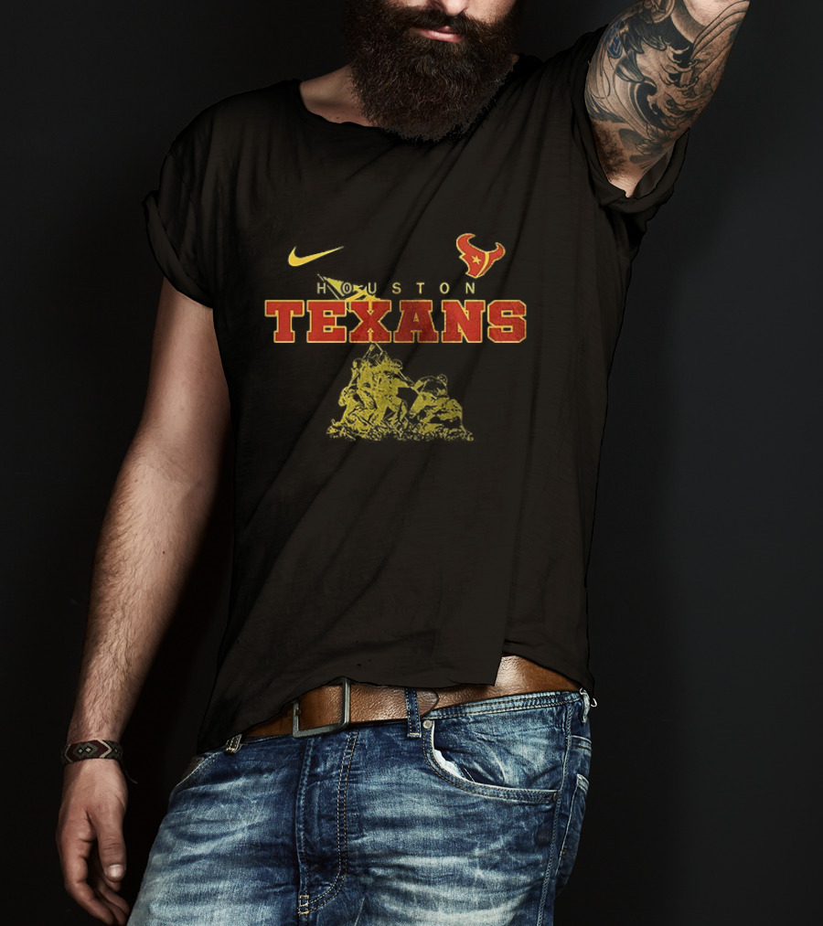 Houston Texans Being A Marine Is A Choice Being A Marine Veteran Is An Honor T-Shirt
