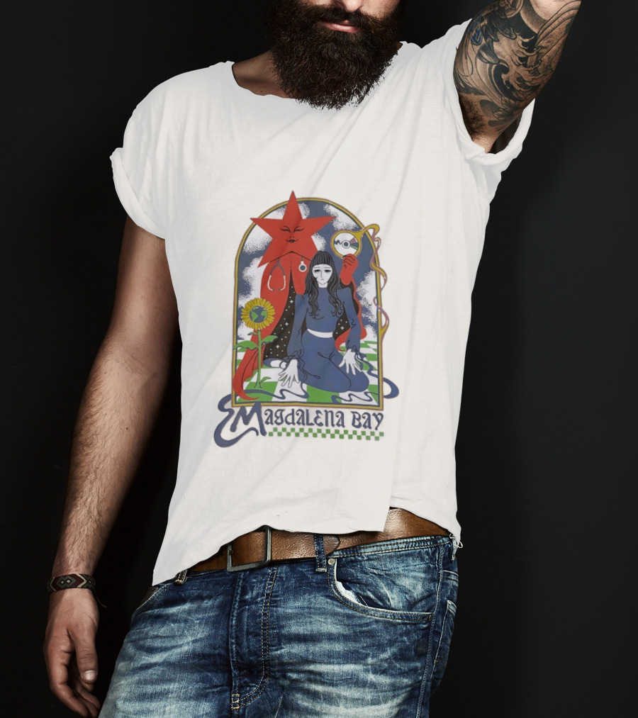 Magdalena Bay Band Psychedelic Star And Sunflower Surreal T-Shirt