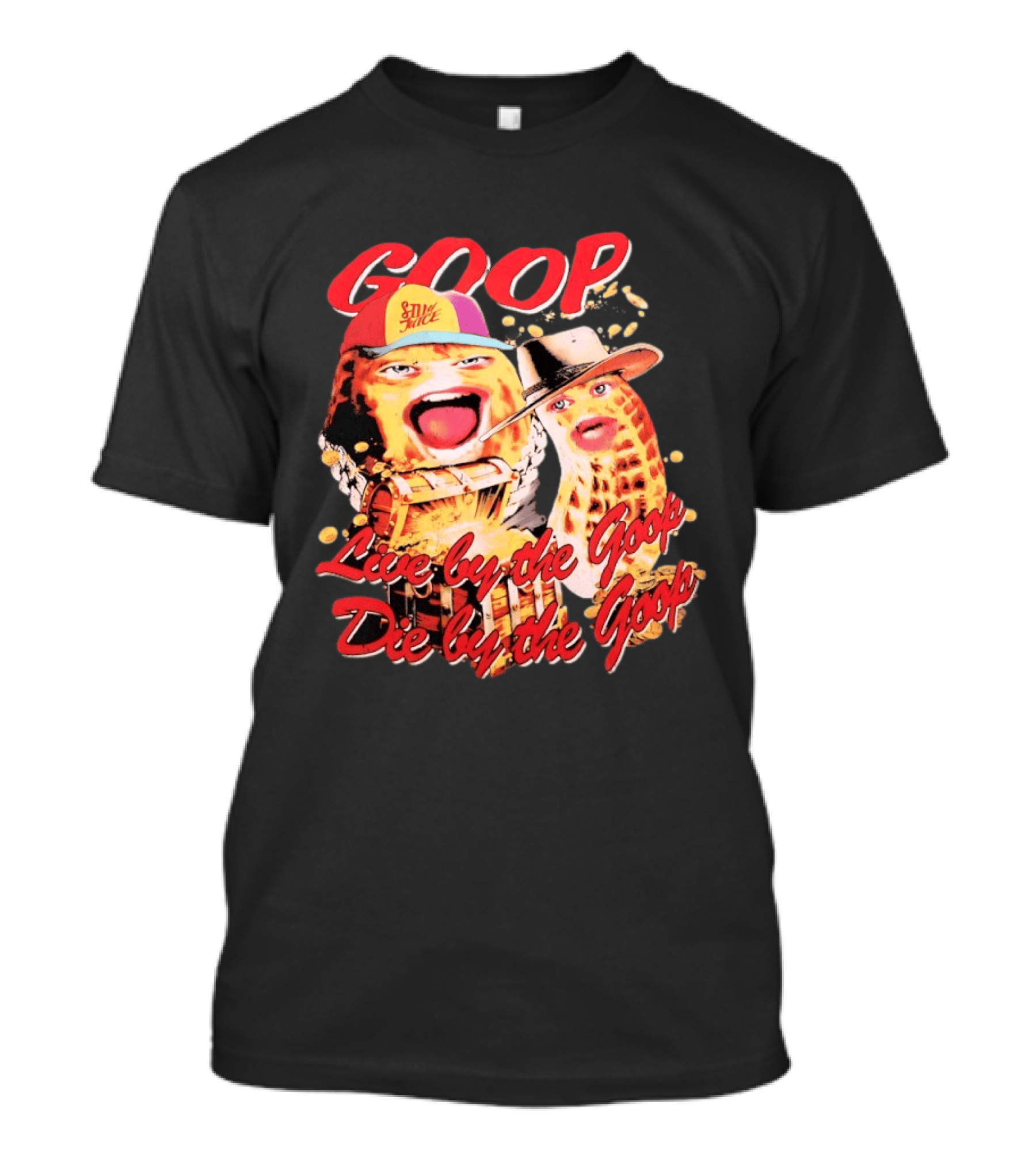 GOOP Live By The Goop Die By The Goop Peanuts Hat Drum T-Shirt