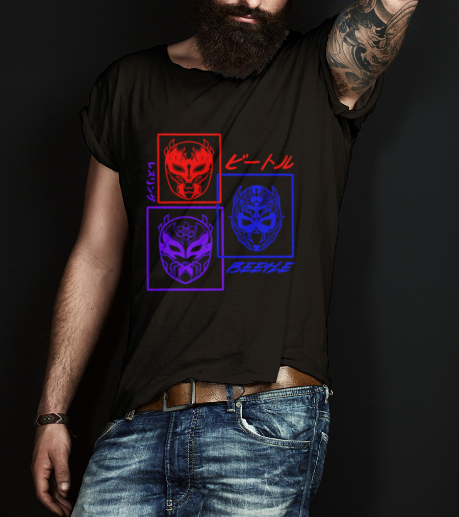 Crimson Beetle 3 Faces Of Beetle T-Shirt
