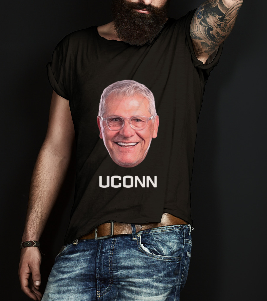 Geno Auriemma UConn Huskies Coach Smiling Face T-Shirt
