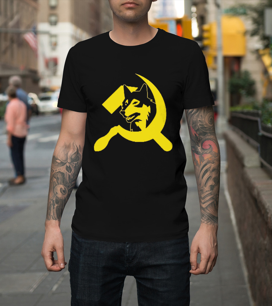 Minnesota Timberwolves Hammer Sickle Symbol Wolf Head T-Shirt