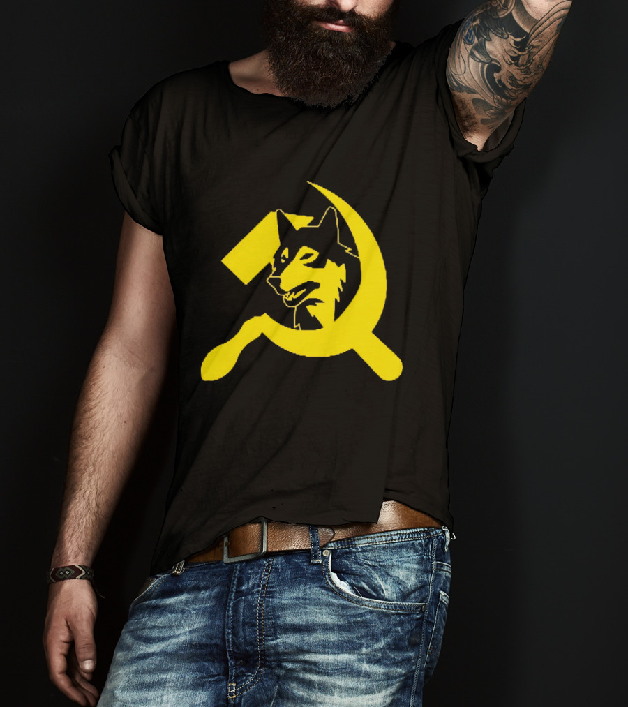 Minnesota Timberwolves Hammer Sickle Symbol Wolf Head T-Shirt