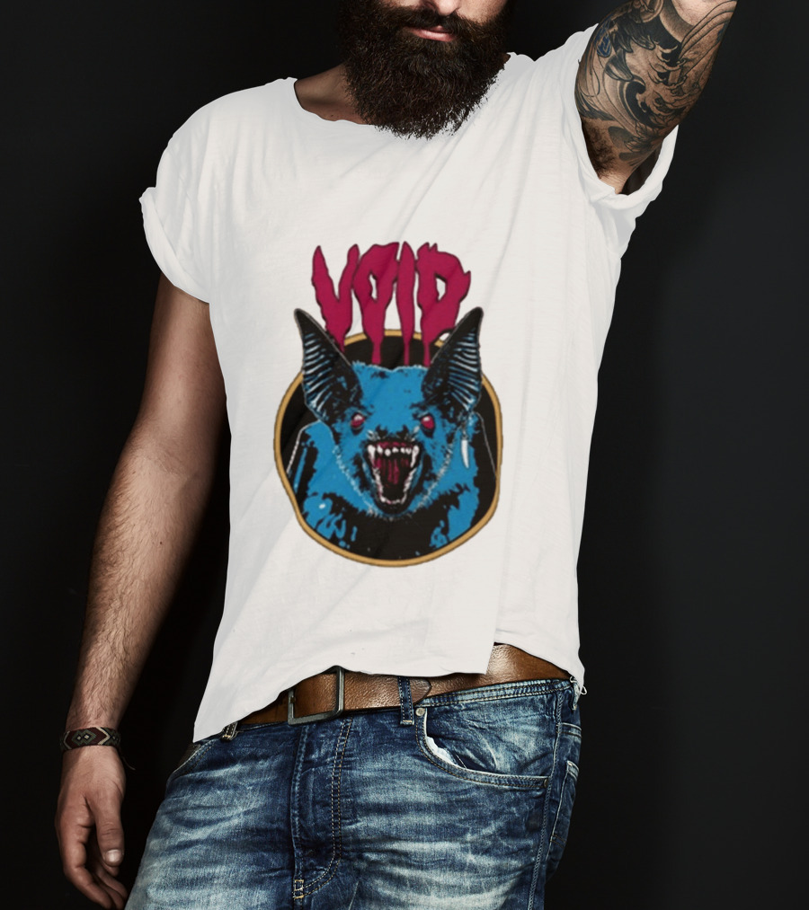VOiD Screaming Blue Bat With Red Eyes T-Shirt