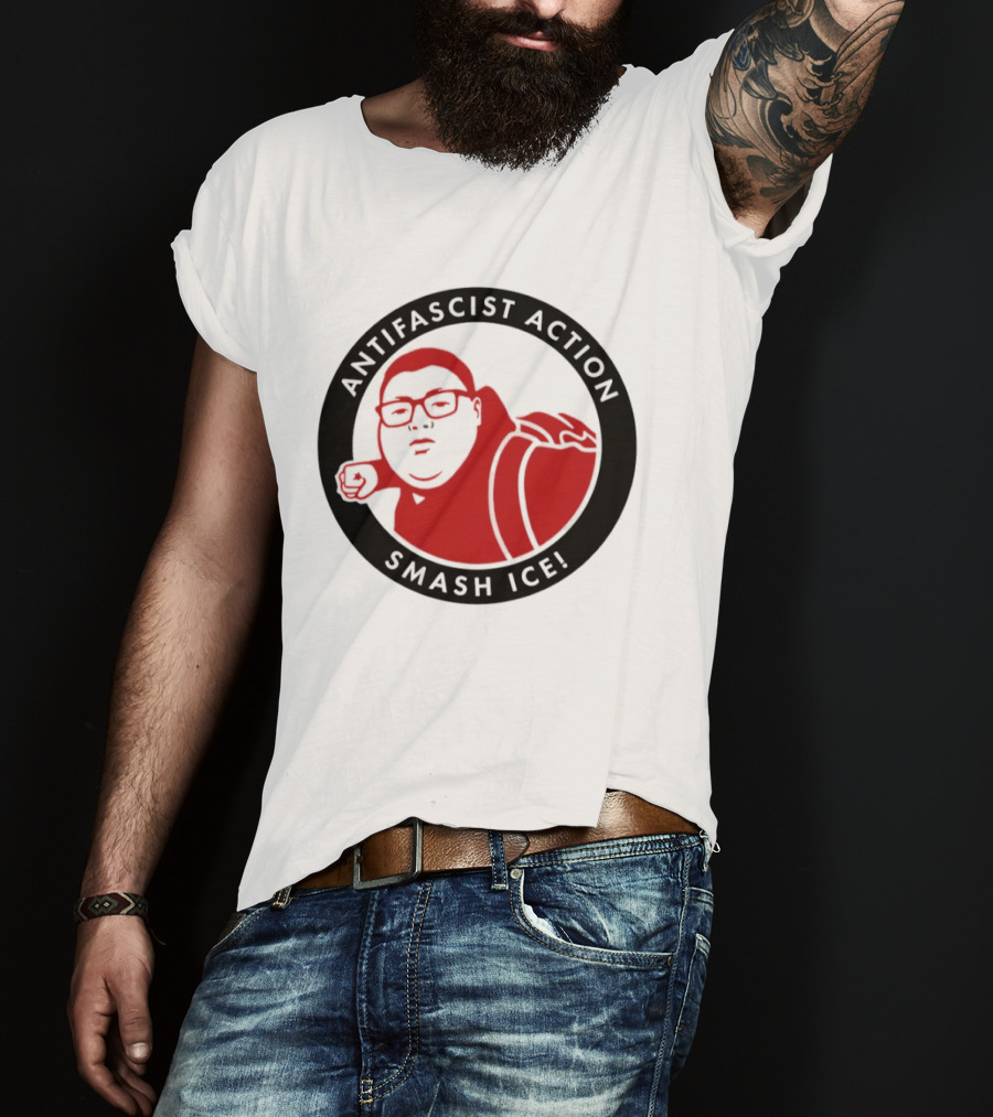 Antifascist Action Smash ICE Smash Nazi T-Shirt