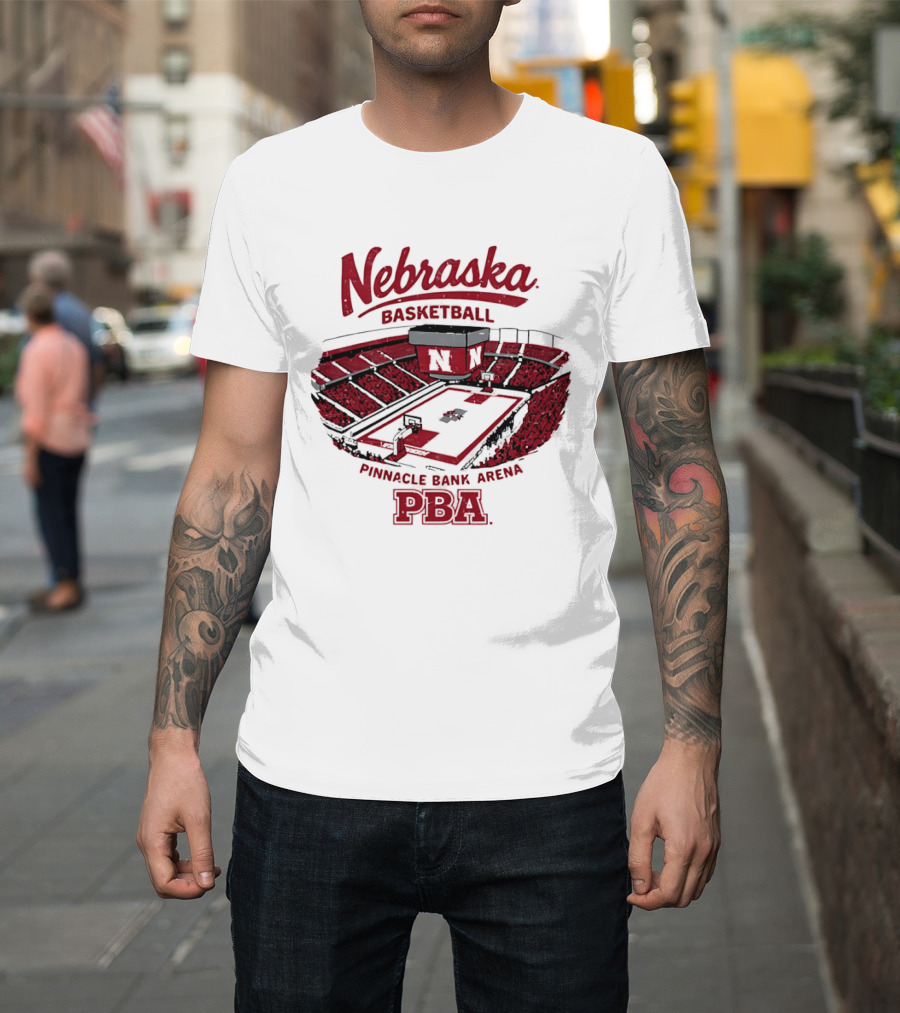 Nebraska Basketball Pinnacle Bank Arena PBA Cornhuskers T-Shirt