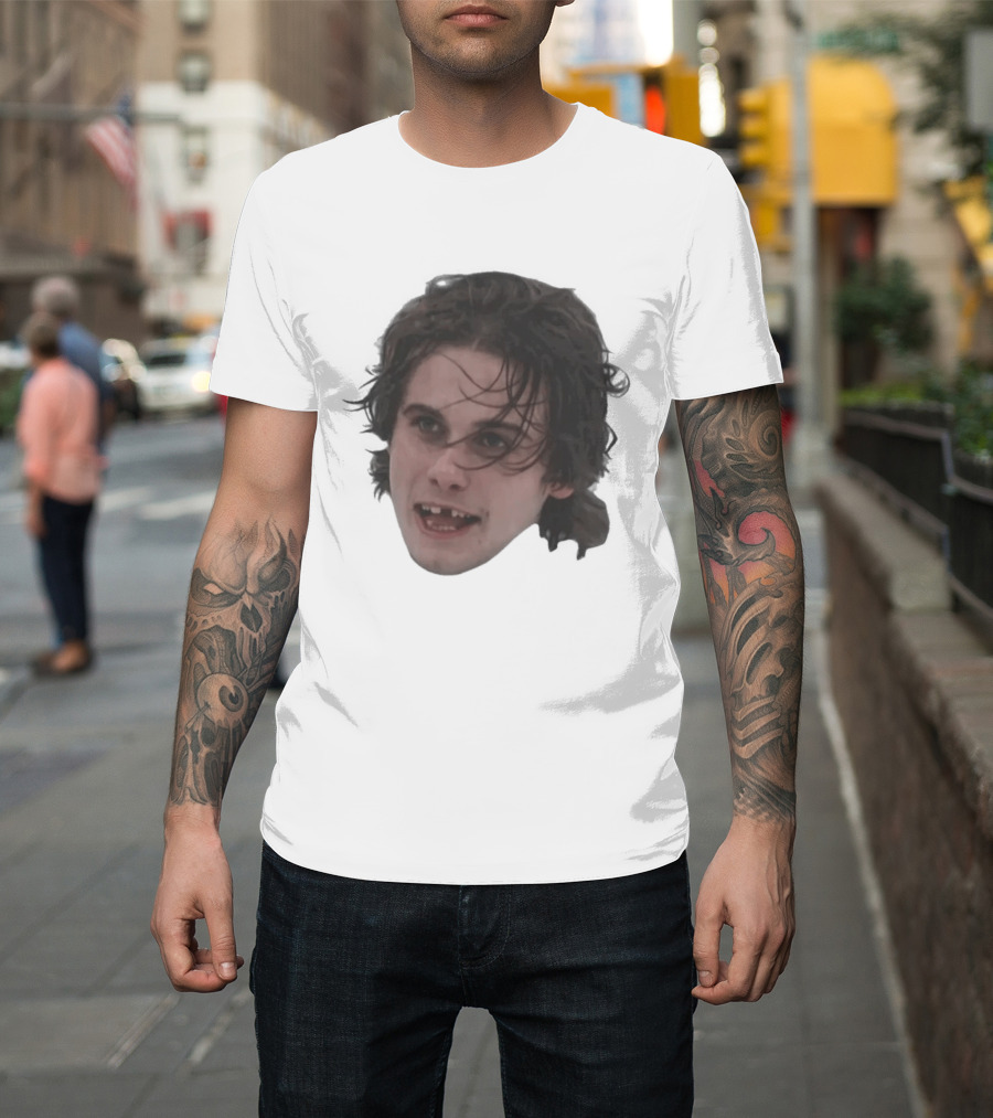 Team USA Jack Hughes Missing Teeth Throwback Face T-Shirt
