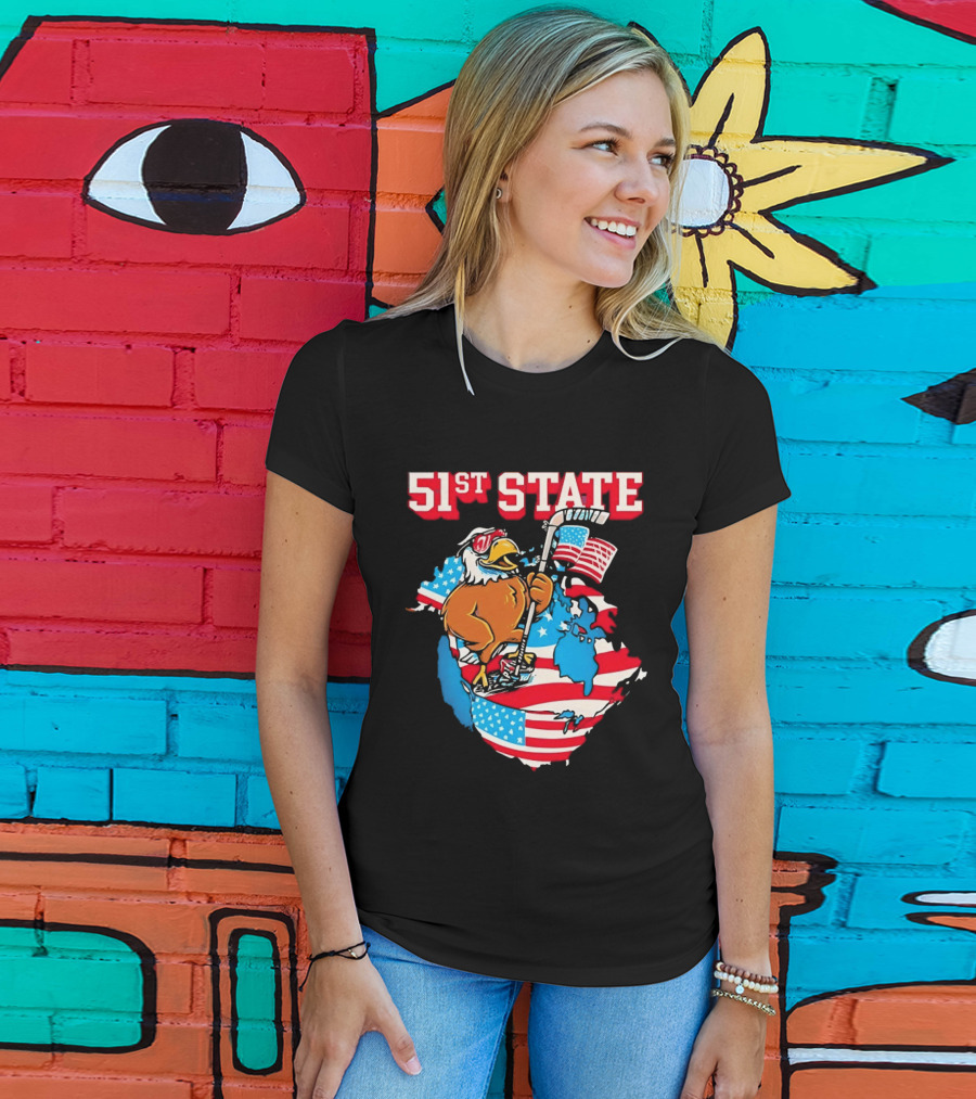 51st State American Eagle Pocket Flag T-Shirt