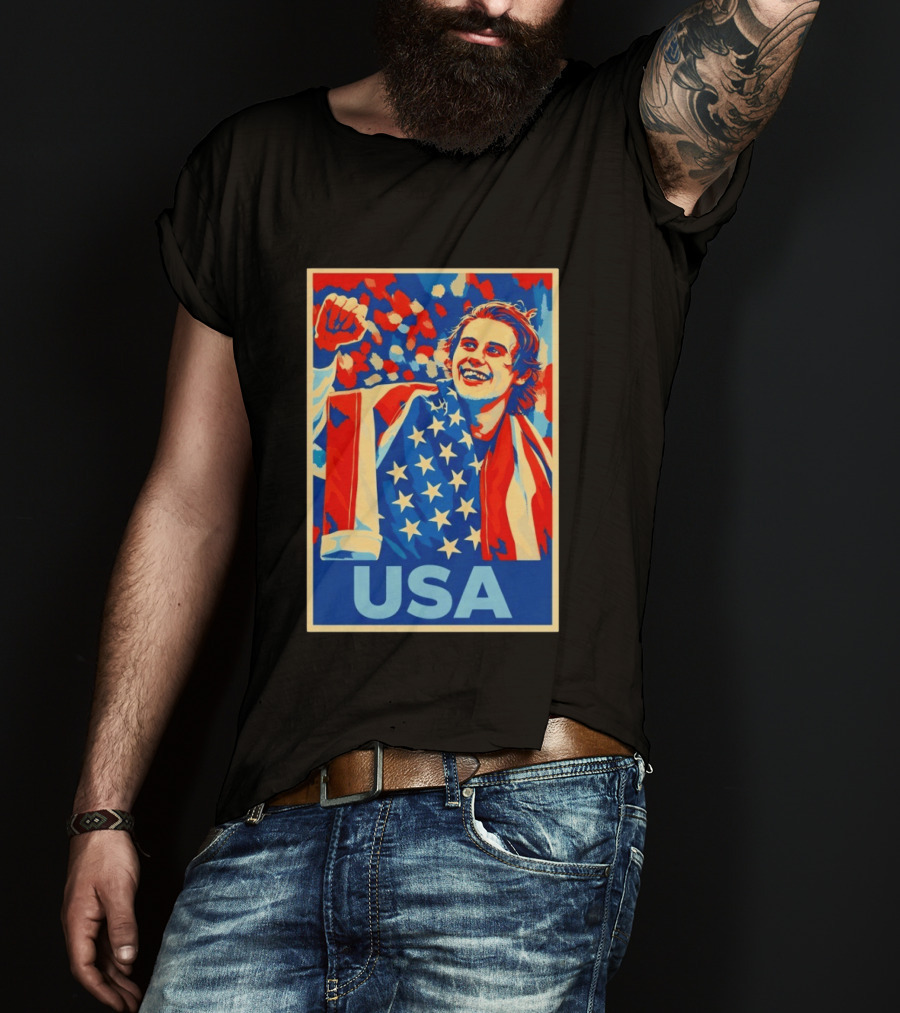 USA Hockey Celebration Jack Hughes Fan Hope Gift Idea T-Shirt