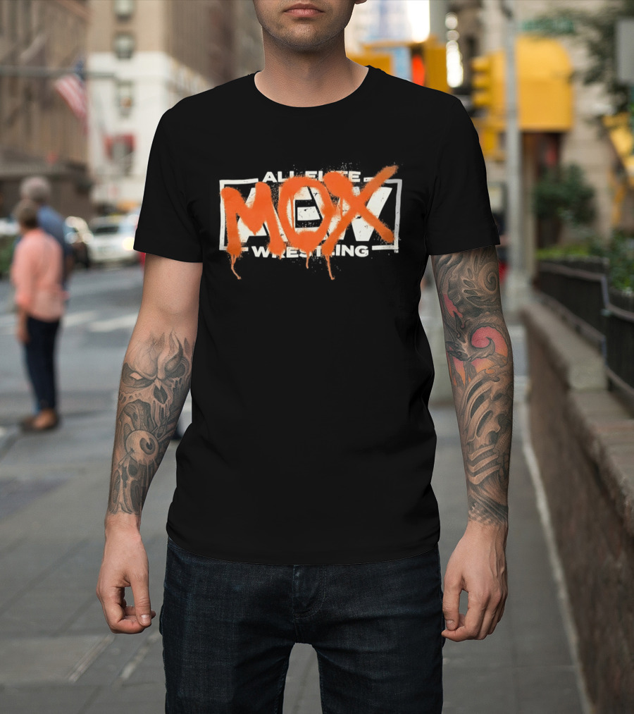 AEW Jon Moxley Mox Graffiti Style Wrestling T-Shirt