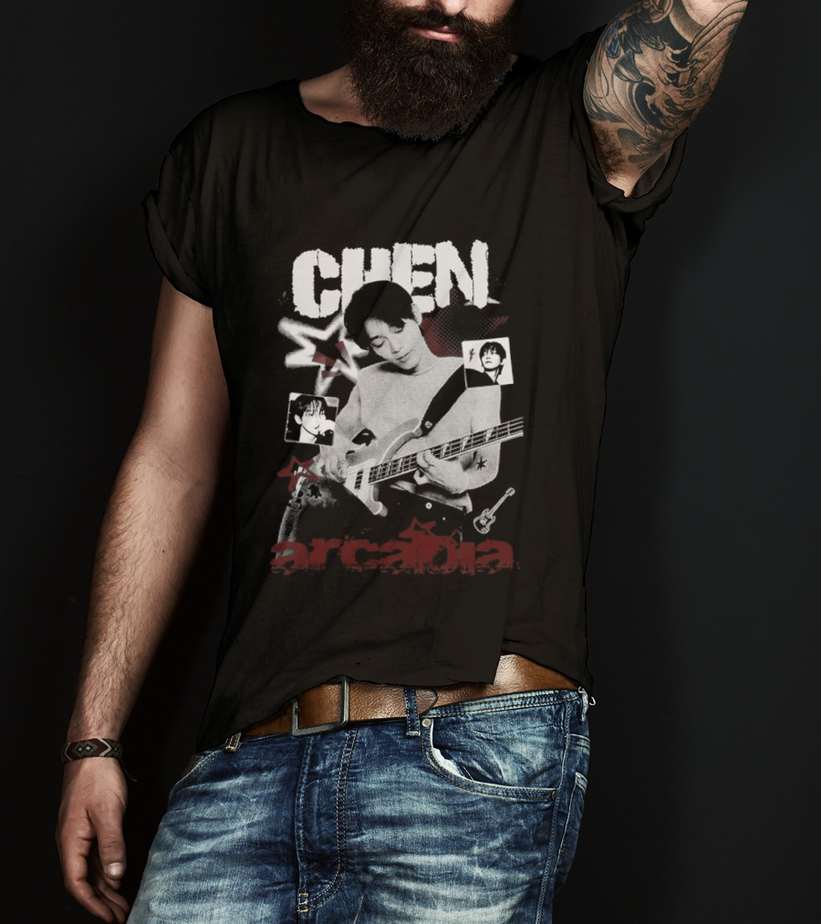Chen EXO Arcadia Musician Illustration With Stars T-Shirt