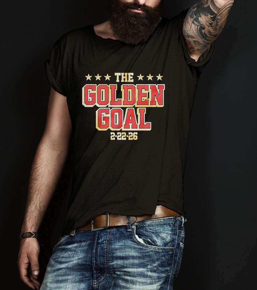 The Golden Goal 2 22 26 USA Hockey Olympic Milano Cortina 2026 Winter Sports T-Shirt