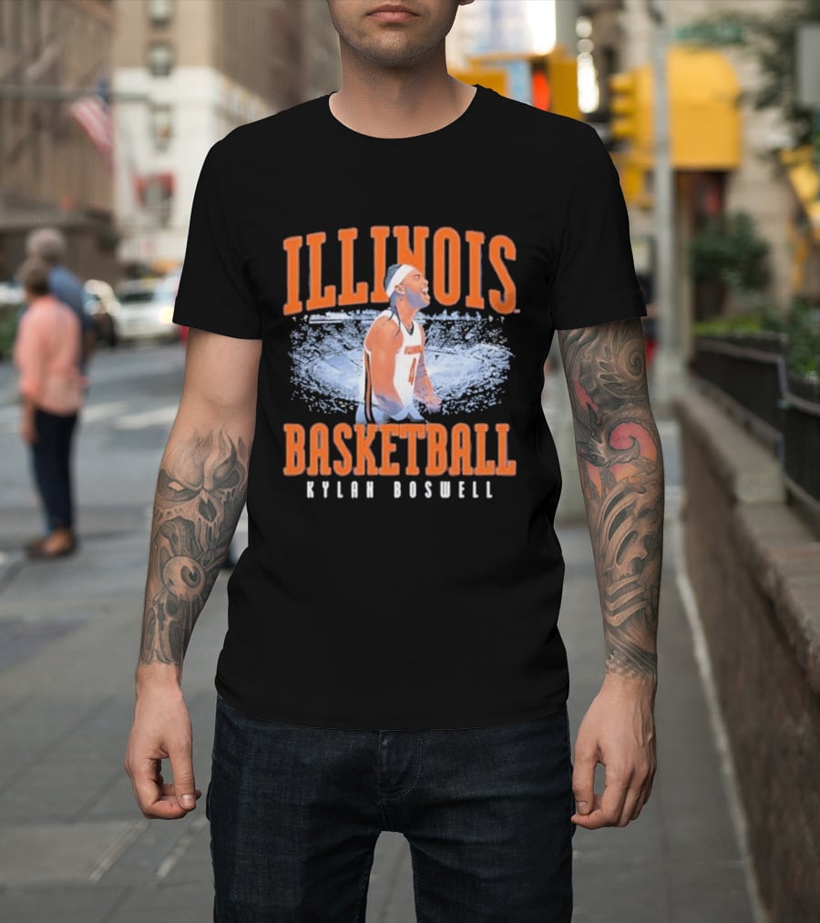 Illinois Basketball Kylan Boswell T-Shirt