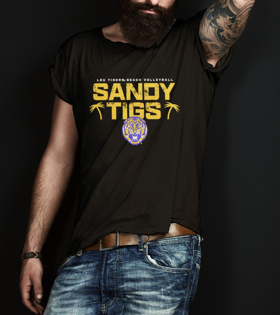 LSU Tigers Beach Volleyball Sandy Tigs T-Shirt