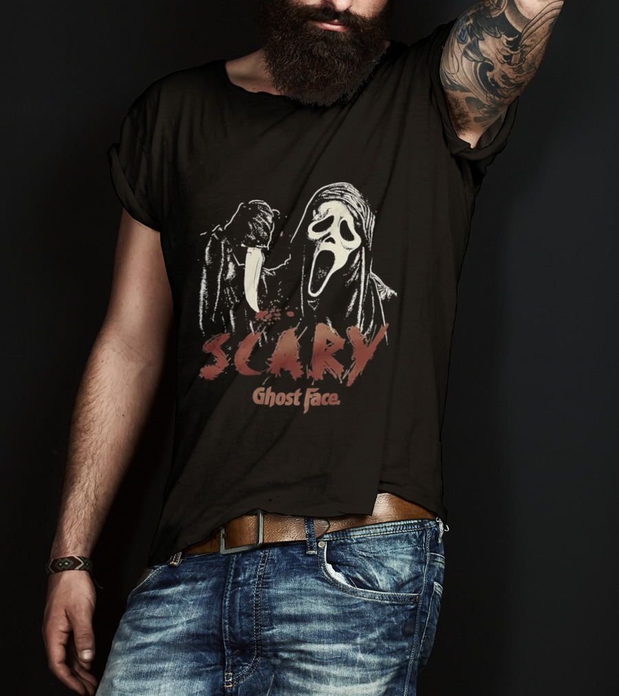 Ghost Face Scary Mask Horror Movie Fan Favorite T-Shirt