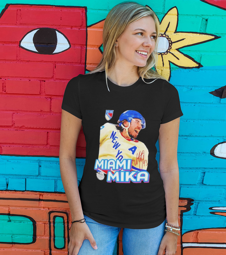 New York Rangers Mika Zibanejad Miami Mika 93 T-Shirt