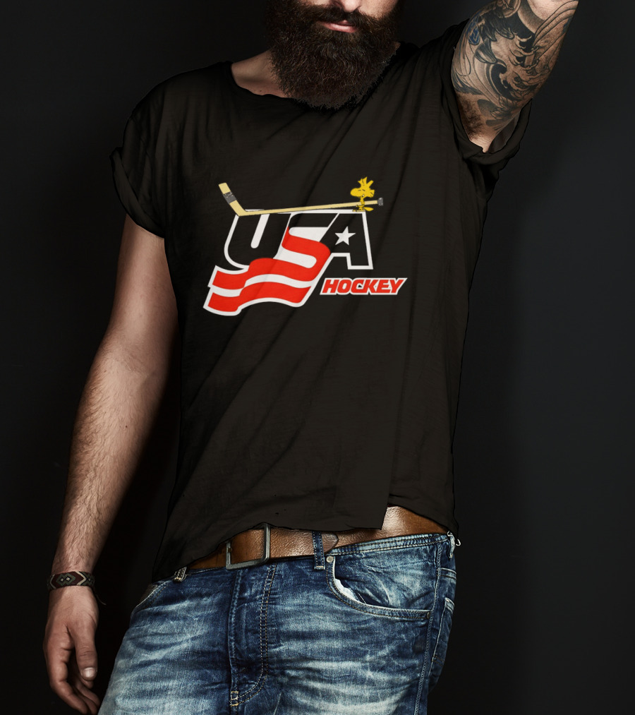 Woodstock USA Hockey With Hockey Stick T-Shirt