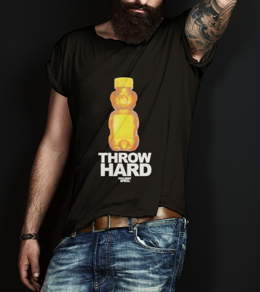 Throw Hard Honey Bear Project Spiral T-Shirt