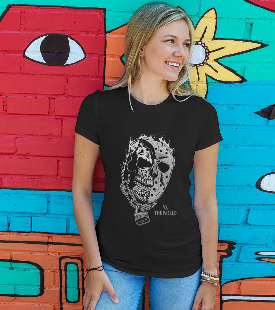Warren Lotas Big Sports Mask Skull Vs The World T-Shirt