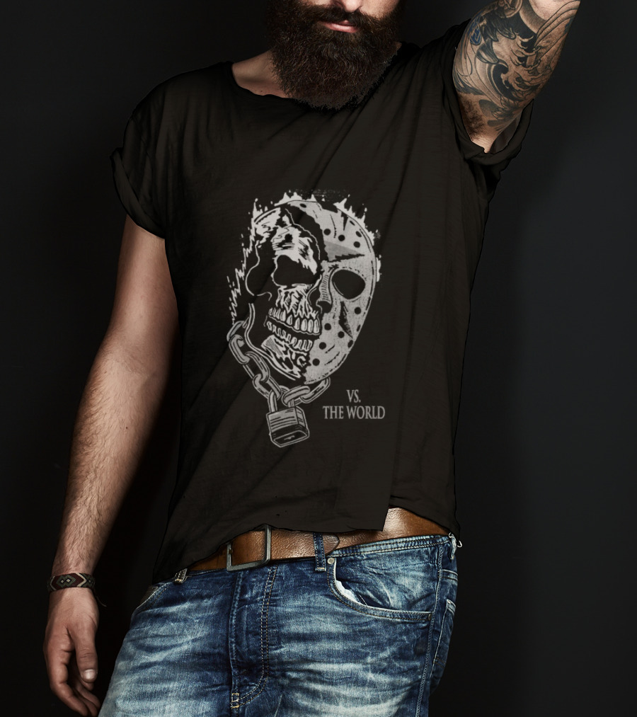 Warren Lotas Big Sports Mask Skull Vs The World T-Shirt