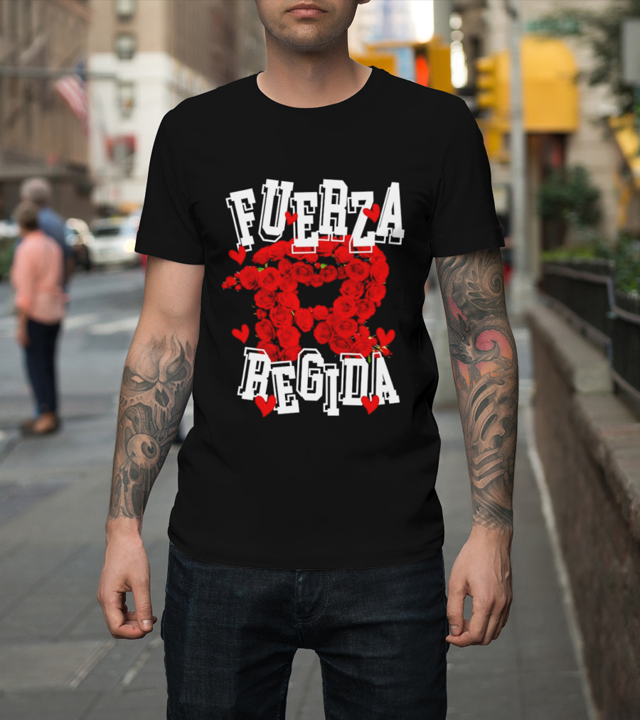 Fuerza Regida Red Rose Hearts T-Shirt