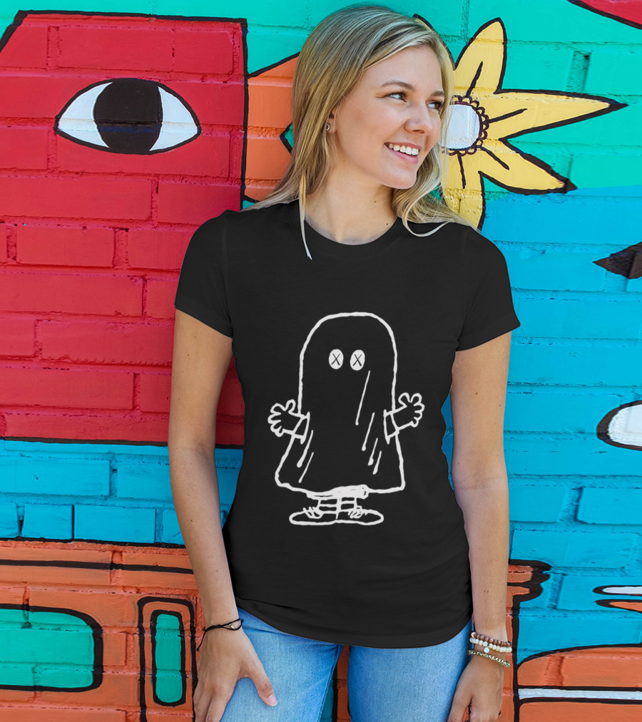 J Hope BTS Ghost White Sketch Character Drawing T-Shirt
