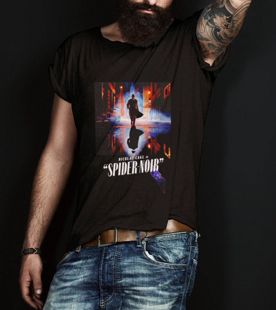 Marvel Spider Noir Nicolas Cage True Hue Full Color T-Shirt