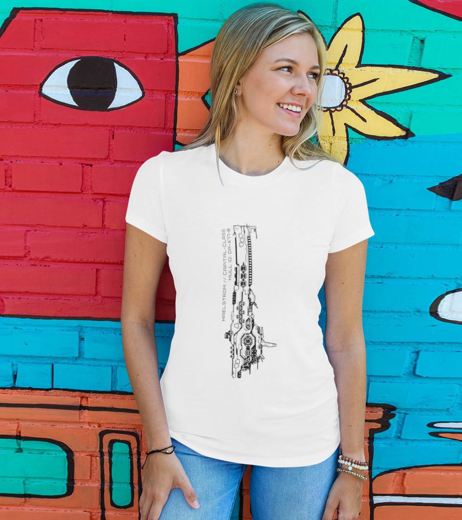Maelstrom Capital Class DA X77 B Spaceship Blueprint T-Shirt