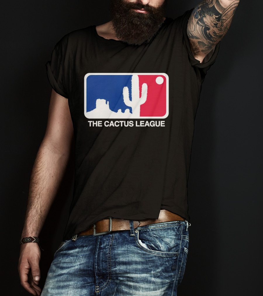 The Cactus League Baseball Logo Desert Cactus And Mesa Sun T-Shirt