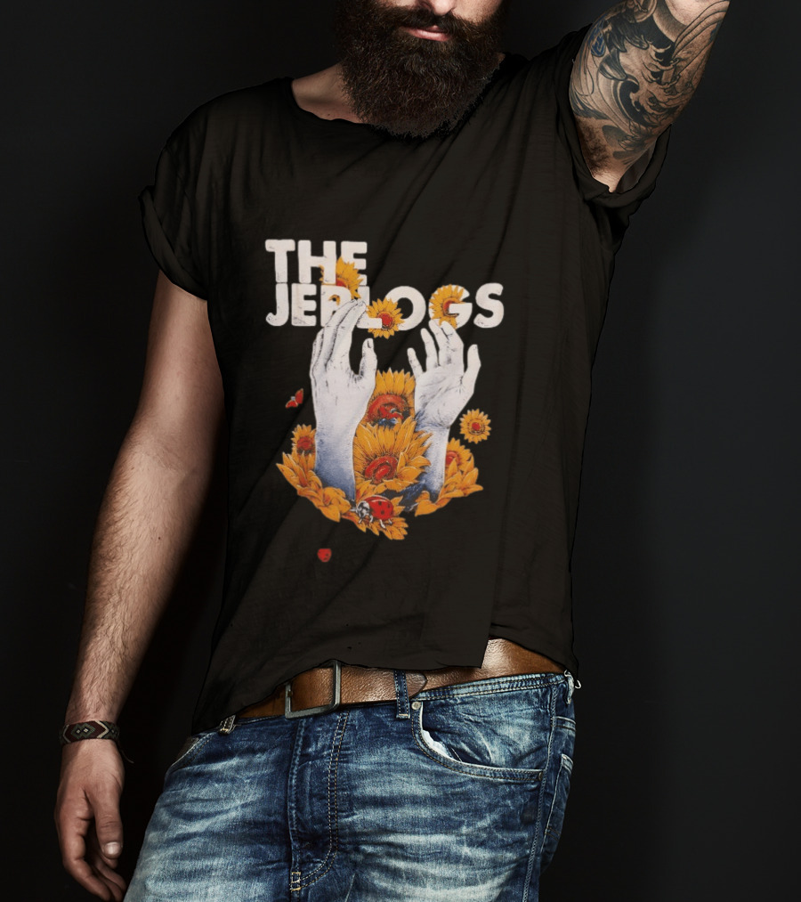 The Jep Logs Sunflowers And Ladybugs Blossoming Hands T-Shirt