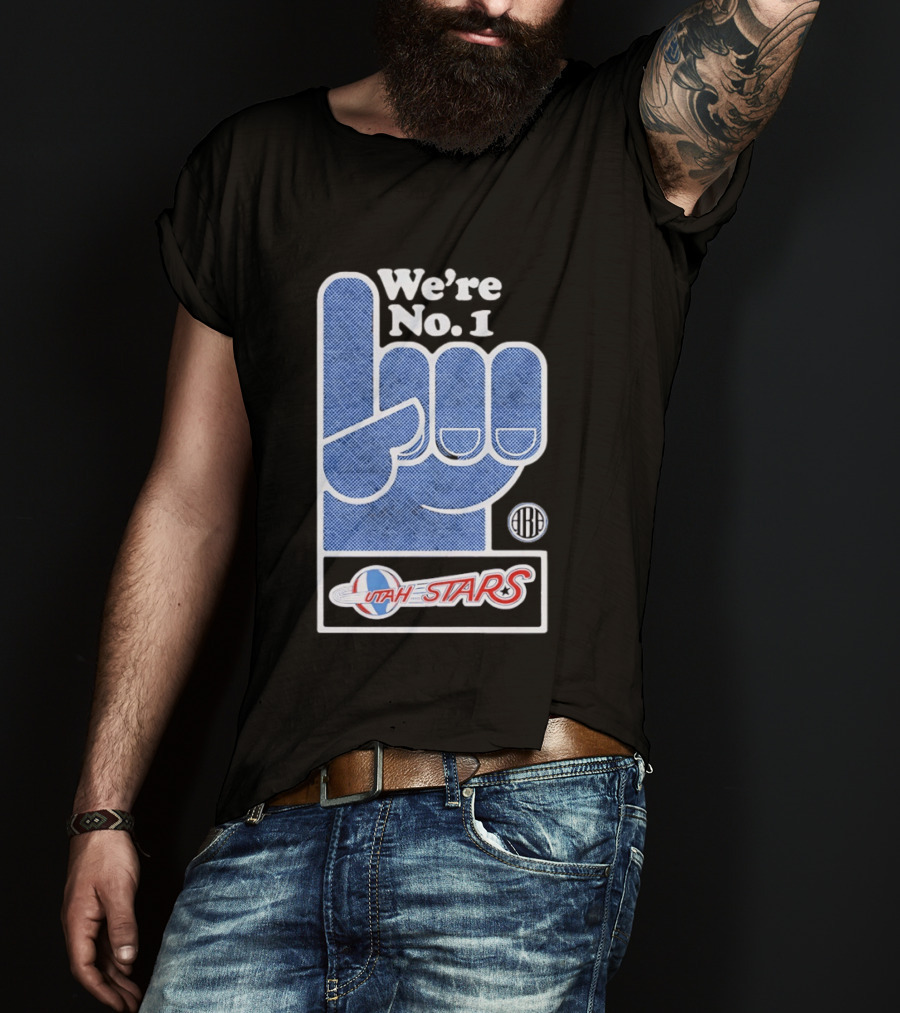 Utah Stars 1971 ABA Champs We're No 1 Foam Finger T-Shirt