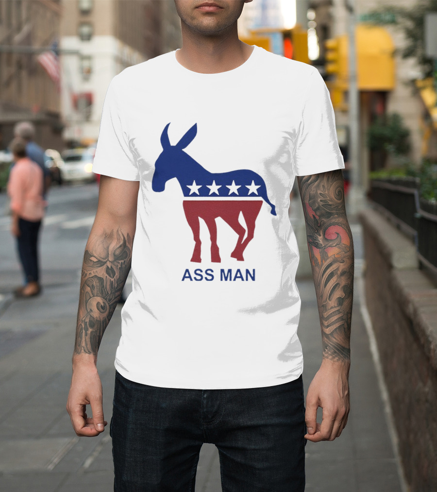 Ass Man Democratic Party Donkey Stars T-Shirt