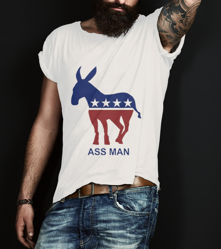 Ass Man Democratic Party Donkey Stars T-Shirt