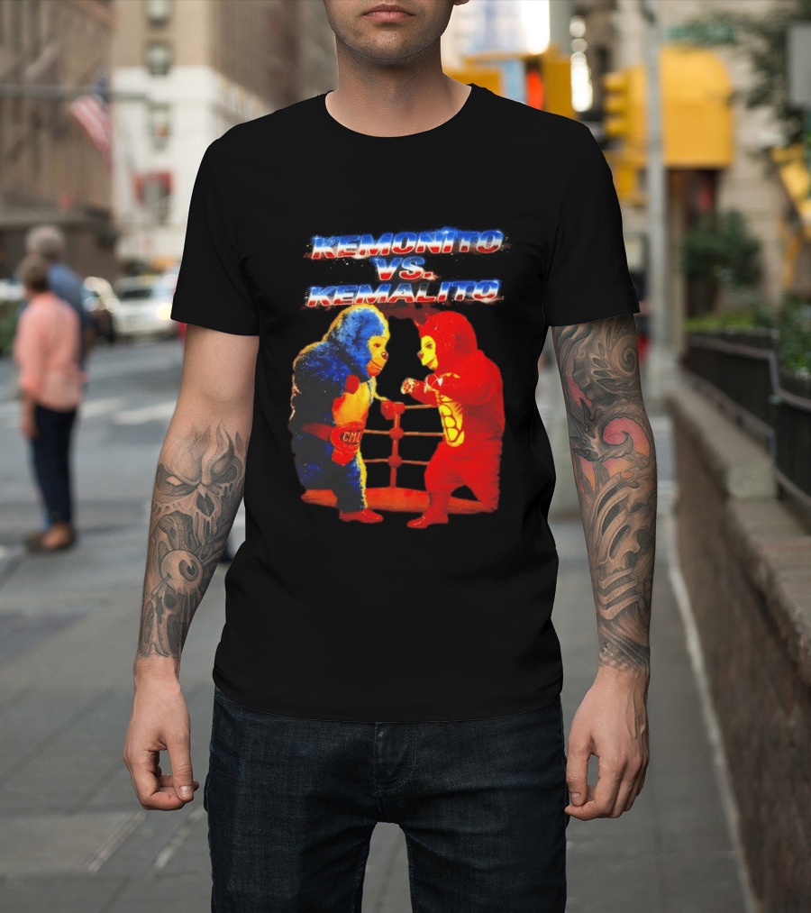 Kemonito Vs Kemalito Colorful Wrestling Showdown T-Shirt
