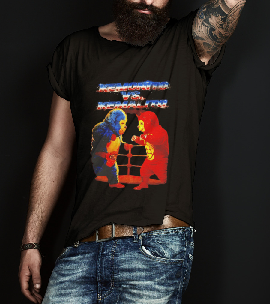 Kemonito Vs Kemalito Colorful Wrestling Showdown T-Shirt