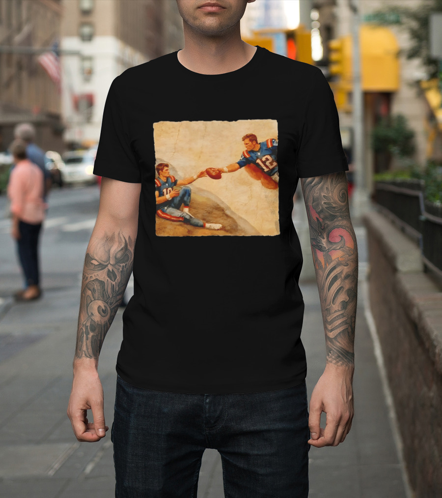 New England Patriots Tom Brady Drake Maye Meme Football T-Shirt