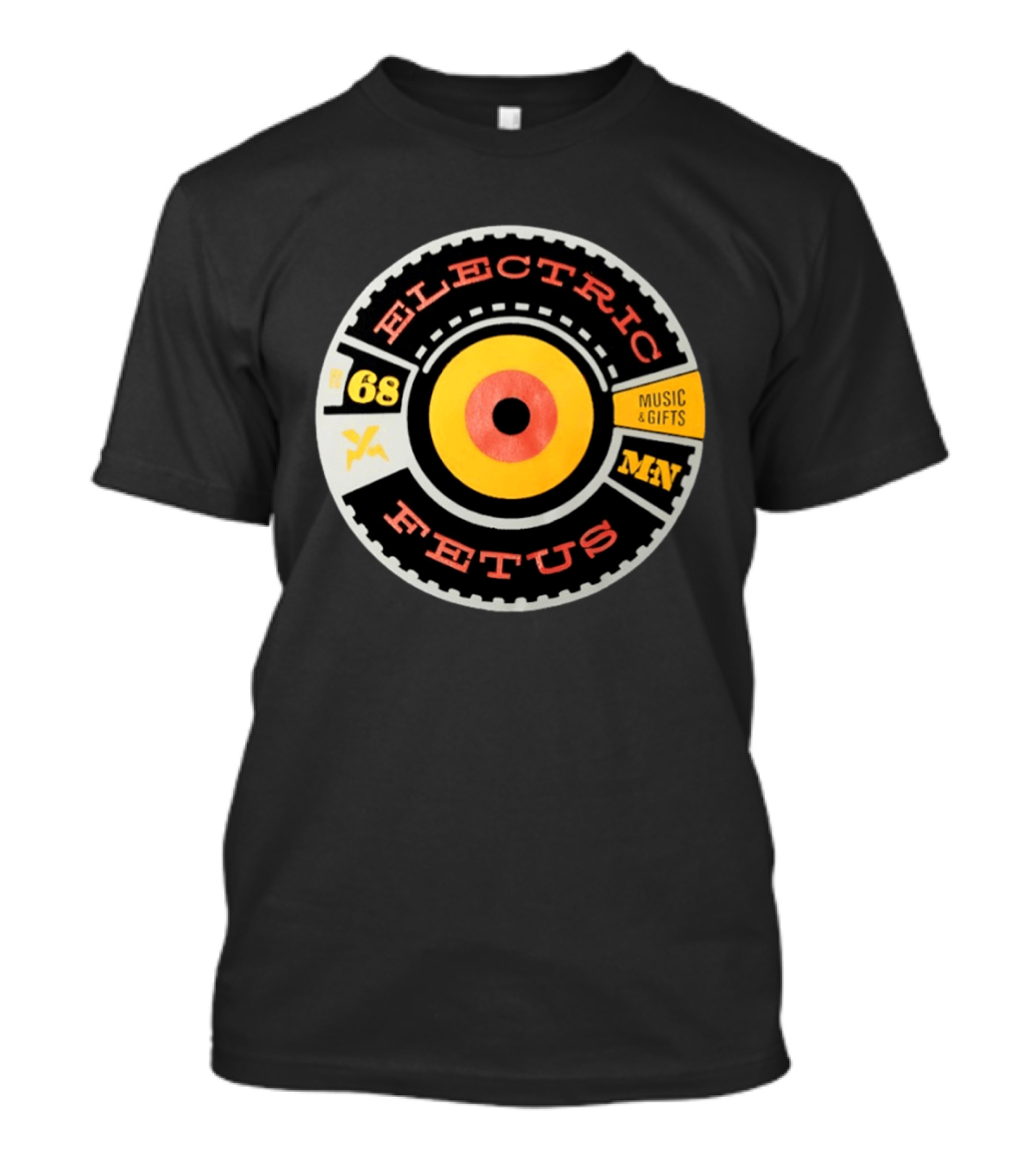 Electric Fetus Minneapolis Music Gifts Est 68 Vinyl Record T-Shirt