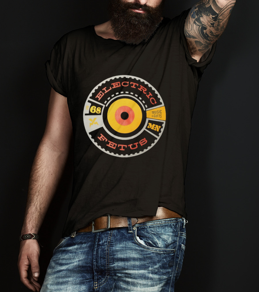 Electric Fetus Minneapolis Music Gifts Est 68 Vinyl Record T-Shirt