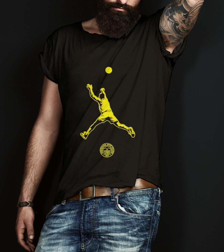 Fenerbahce Lacivert Son Saniye Basketball Spor Kulübü 1907 Sarı Lacivert Topçu T-Shirt
