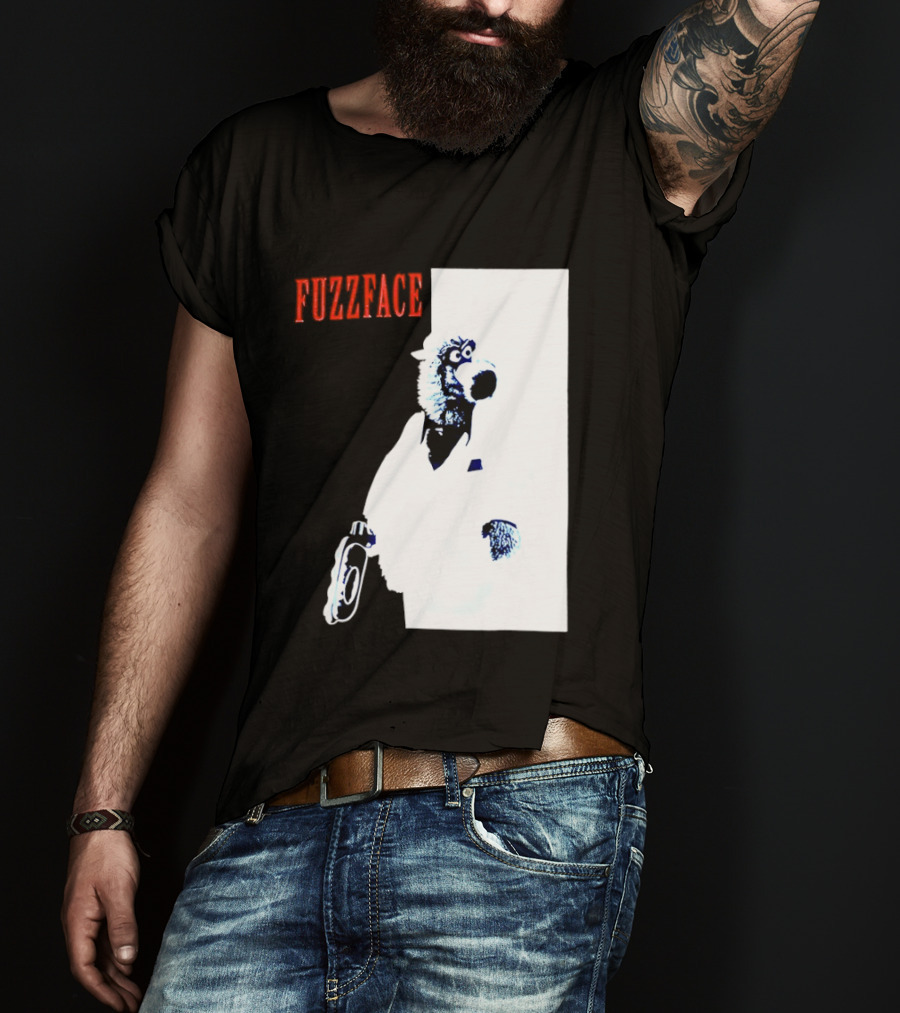 Fuzz Face Muppet Holding Hair Dryer T-Shirt