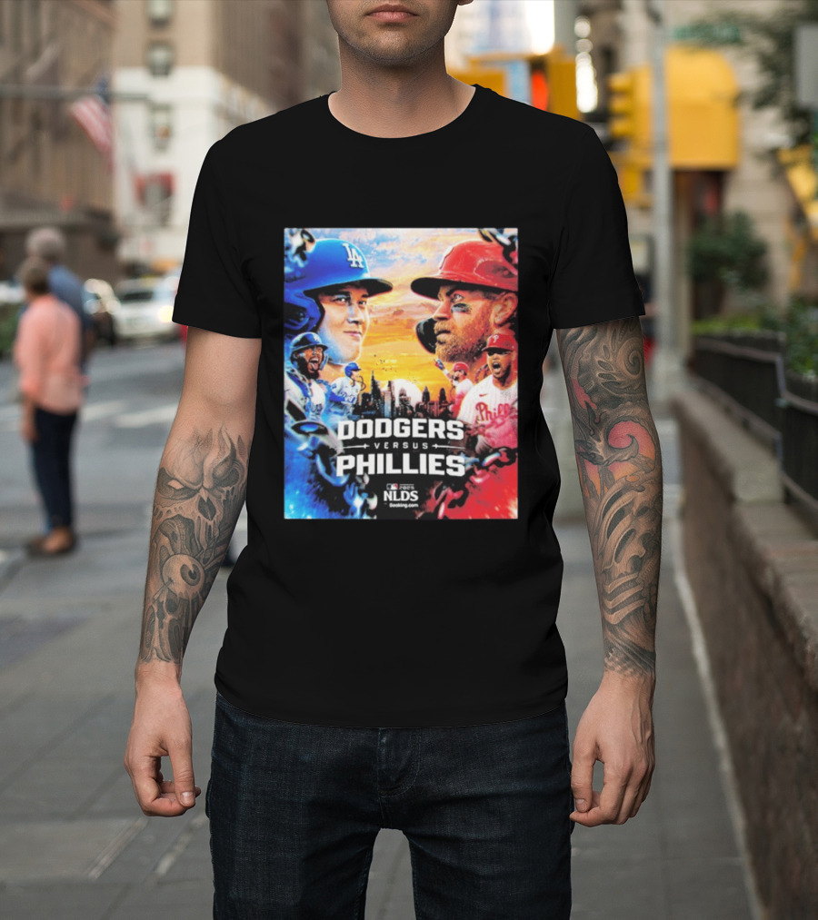 Los Angeles Dodgers Versus Philadelphia Phillies 2025 MLB NLDS Epic Showdown T-Shirt