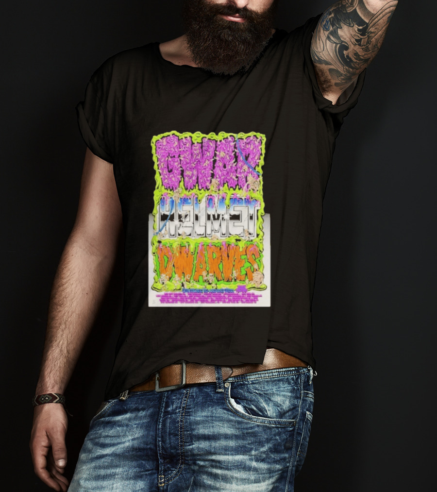 GWAR Helmet Dwarves 2025 Tour Dates And Locations T-Shirt
