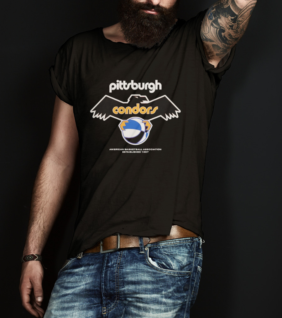 Pittsburgh Condors American Basketball Association Est 1967 Vintage Logo Iconic Team History T-Shirt