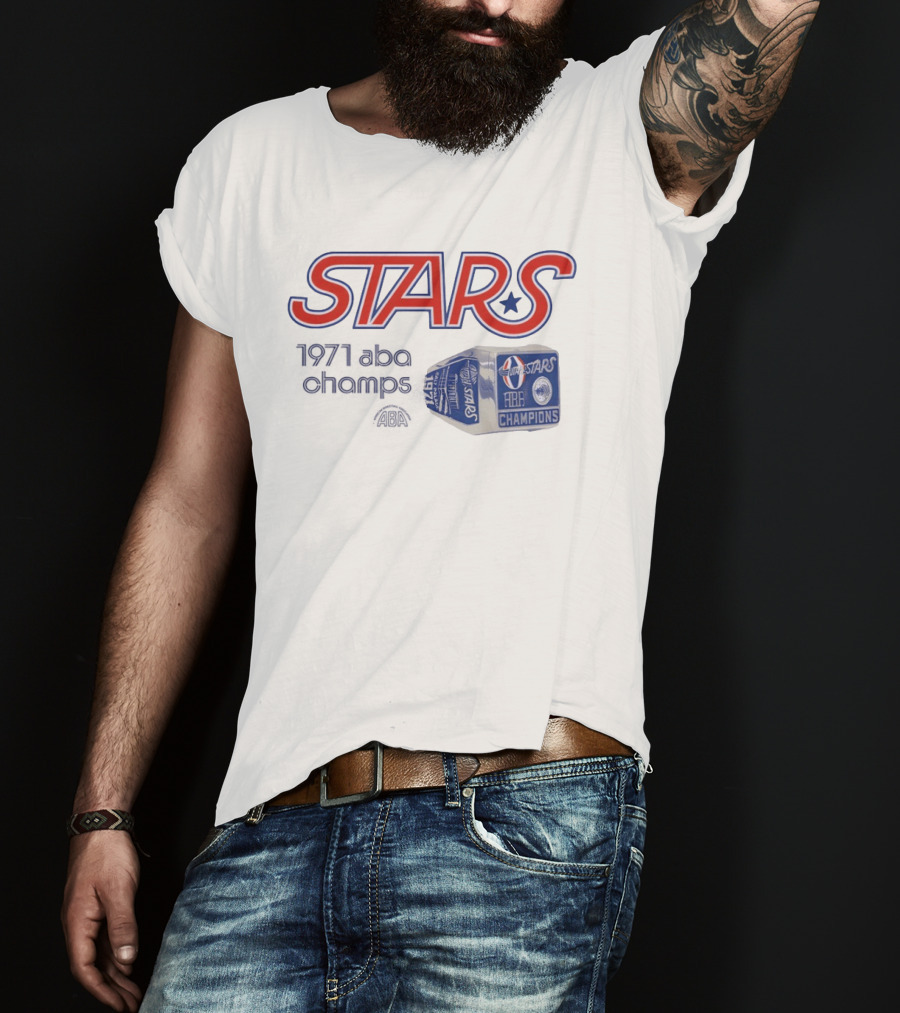 Utah Stars 1971 ABA Champions Retro Style Basketball T-Shirt