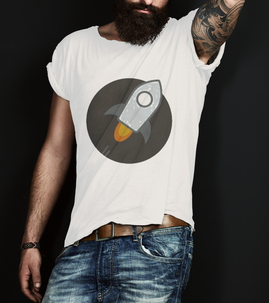 Stellar Rocket Cryptocurrency Digital Spacecraft T-Shirt