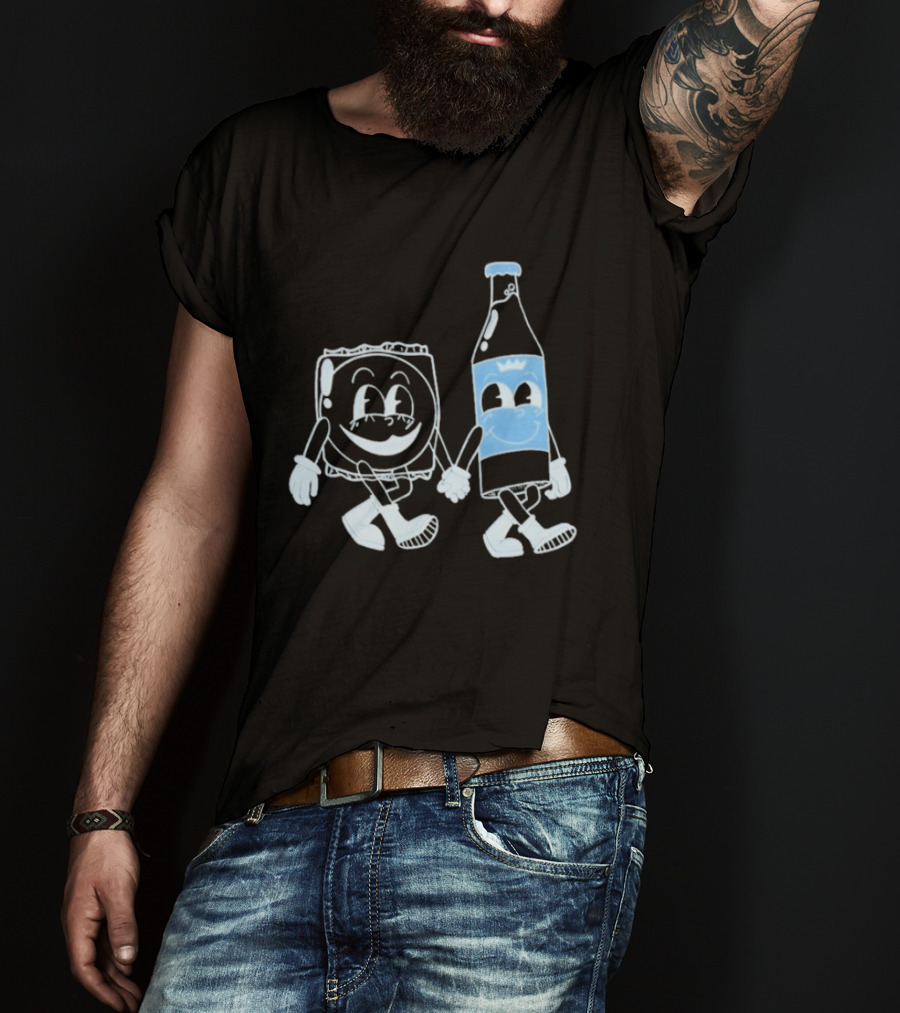 Matt Mitchell RC And MP Smiling Soda Bottle And Cartoon T-Shirt
