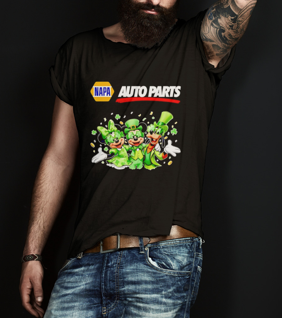 NAPA Auto Parts Mickey Mouse St Patrick's Day T-Shirt